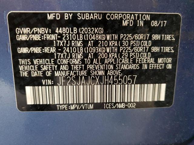 JF2SJAJCXJH455057 Subaru FORESTER 2