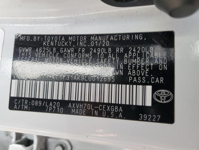4T1F31AK9LU012695 Toyota CAMRY XLE