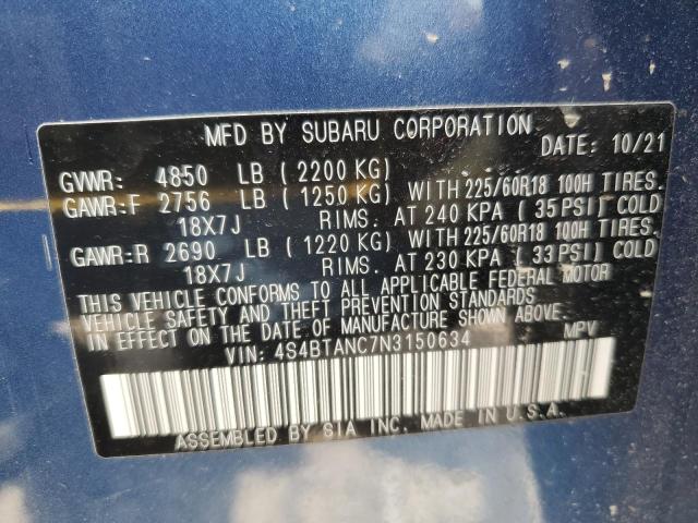 4S4BTANC7N3150634 Subaru OUTBACK LI