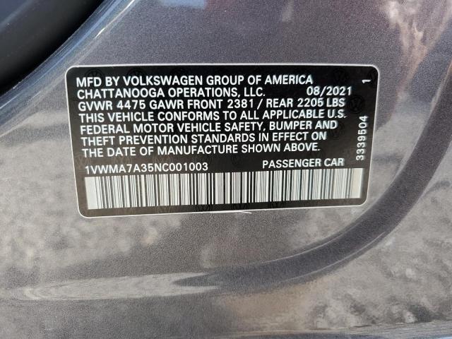 1VWMA7A35NC001003 Volkswagen PASSAT R-L
