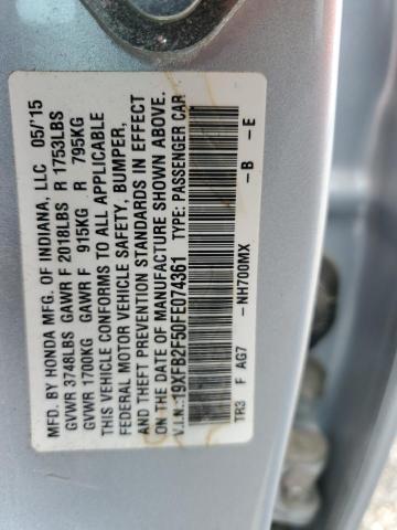 19XFB2F50FE074361 Honda Civic Lx