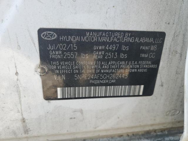 5NPE24AF5GH262443 Hyundai dohc gdi theta-ii