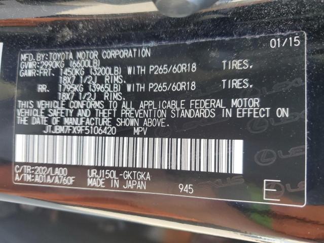 JTJBM7FX9F5106420 Lexus GX 460