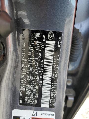 4T1BD1FK4EU113604 Toyota CAMRY HYBR