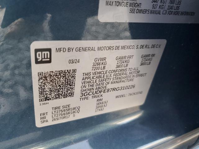 3GCUDFE87RG310226 Chevrolet Silverado