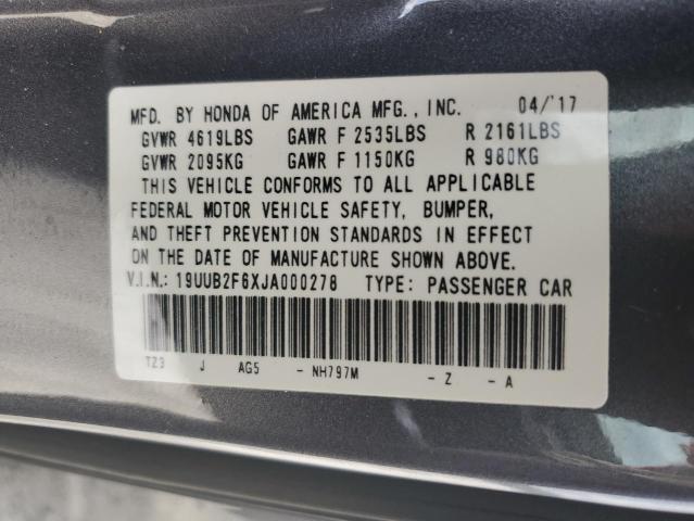19UUB2F6XJA000278 Acura Tlx Tech+a