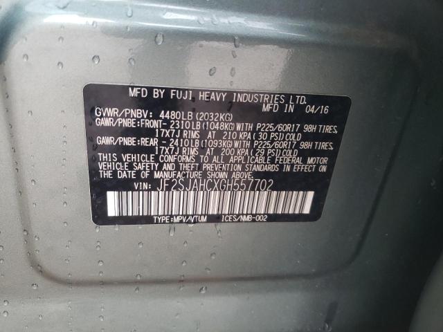 JF2SJAHCXGH557702 Subaru FORESTER 2