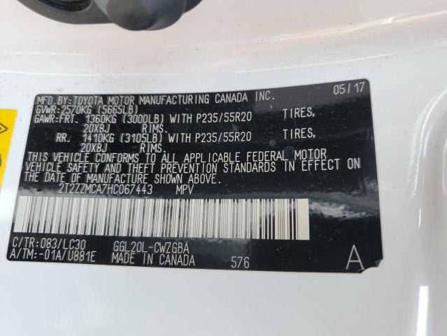 2T2ZZMCA7HC067443 Lexus RX 350 BAS