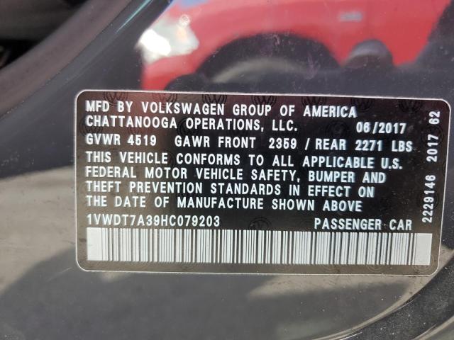 1VWDT7A39HC079203 Volkswagen PASSAT R-L