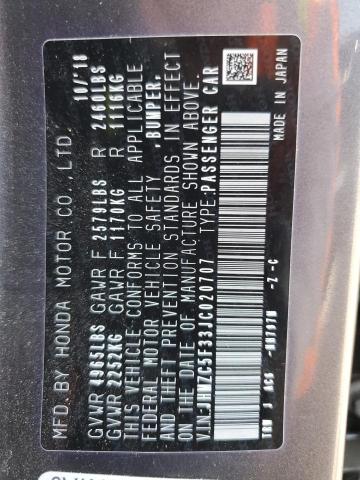 JHMZC5F33JC020707 Honda Clarity To