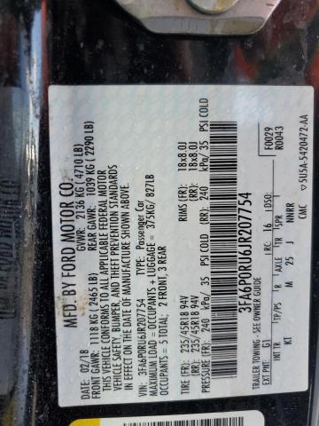 3FA6P0RU6JR207754 Ford FUSION TIT