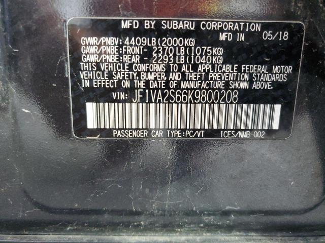 JF1VA2S66K9800208 Subaru Wrx Sti