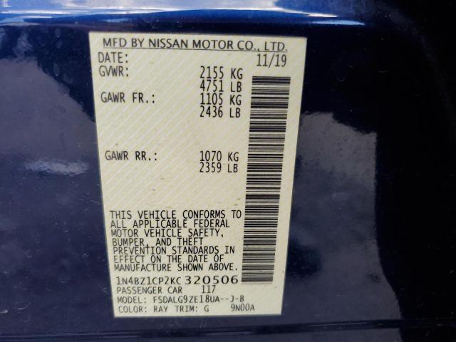 1N4BZ1CP2KC320506 Nissan LEAF S PLU