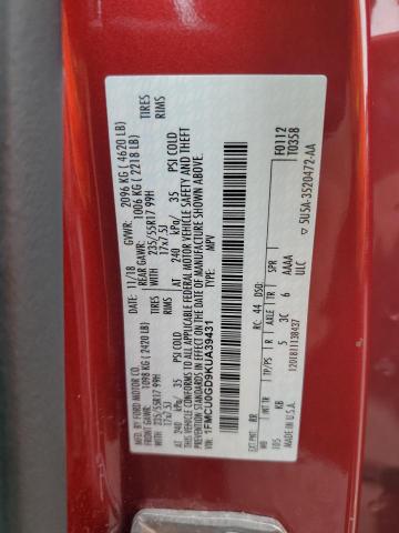 1FMCU0GD9KUA39431 Ford ESCAPE SE