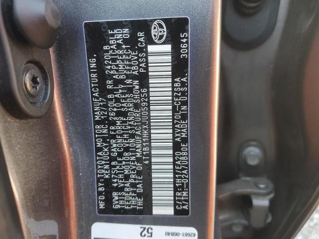 4T1B11HKXJU059256 Toyota CAMRY L