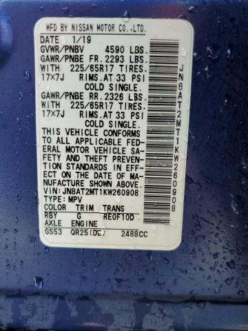 JN8AT2MT1KW260908 Nissan ROGUE S