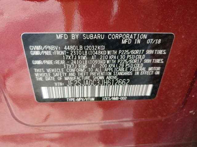JF2SJAGC3JH612662 Subaru FORESTER 2