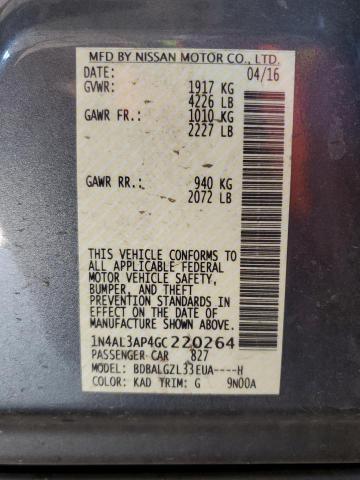 1N4AL3AP4GC220264 Nissan 2016