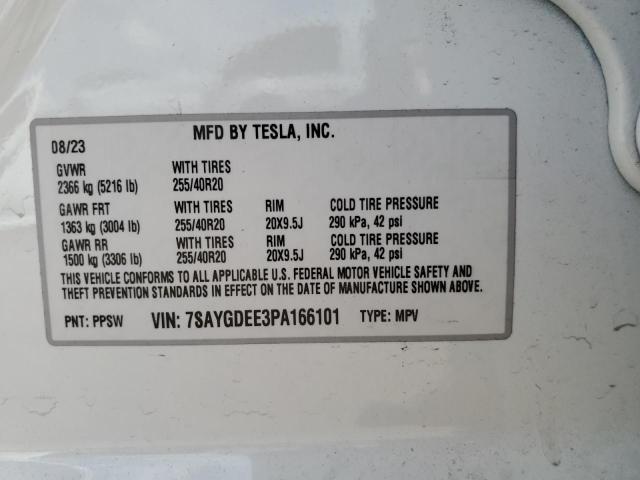 7SAYGDEE3PA166101 Tesla Model Y