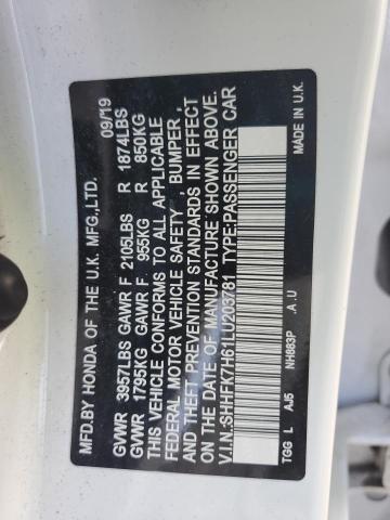 SHHFK7H61LU203781 Honda CIVIC EX