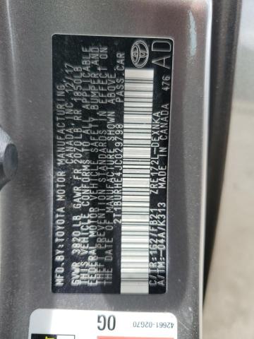 2T1BURHE4JC029798 Toyota COROLLA L