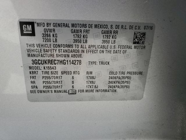 3GCUKREC7HG114278 Chevrolet Silverado