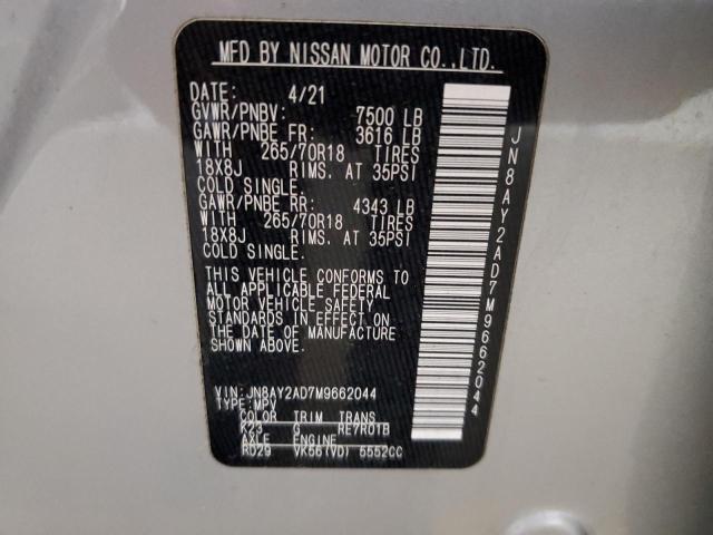 JN8AY2AD7M9662044 Nissan ARMADA SV
