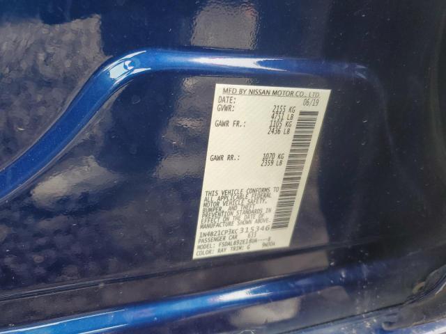 1N4BZ1CP3KC315346 Nissan LEAF S PLU