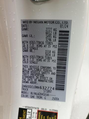 1N6ED1CL0RN632774 Nissan FRONTIER S
