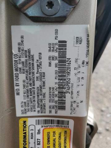 3FA6P0SU1HR201624 Ford FUSION TIT