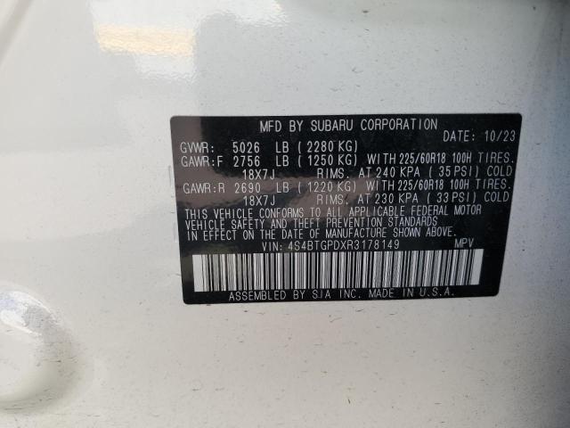4S4BTGPDXR3178149 Subaru OUTBACK TO
