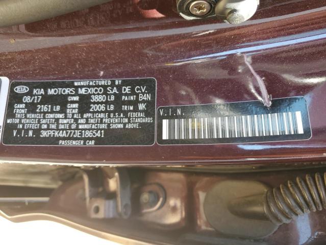 3KPFK4A77JE186541 KIA FORTE LX
