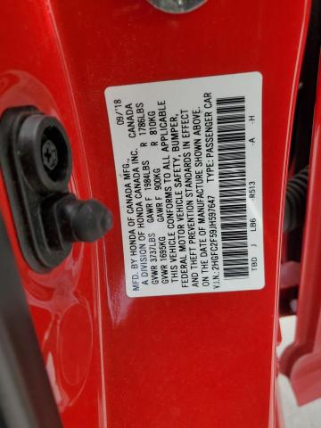2HGFC2F59JH597647 Honda Civic Lx