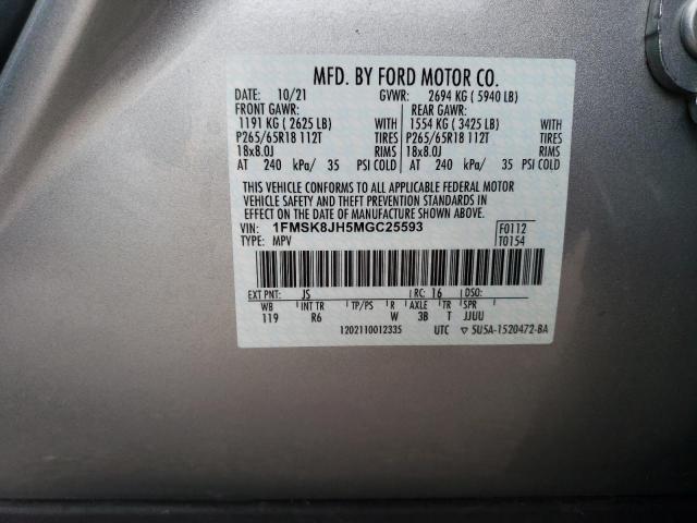 1FMSK8JH5MGC25593 Ford EXPLORER T