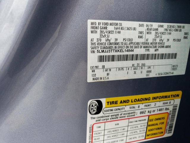 5LMJJ3TTXKEL14844 Lincoln Navigator