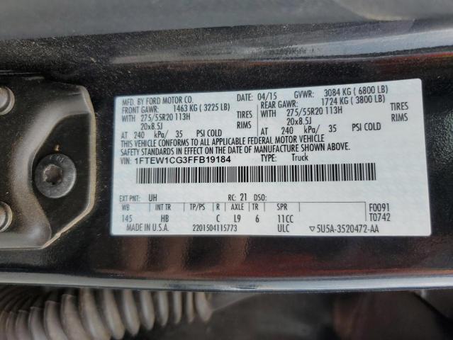 1FTEW1CG3FFB19184 Ford F150 SUPER
