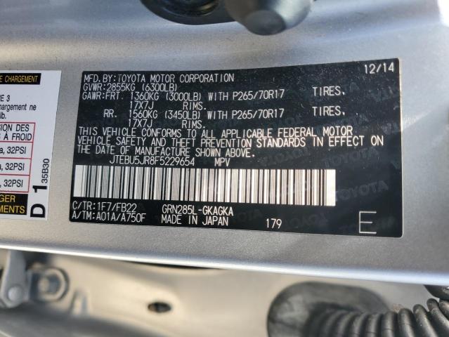 JTEBU5JR8F5229654 Toyota 4RUNNER SR