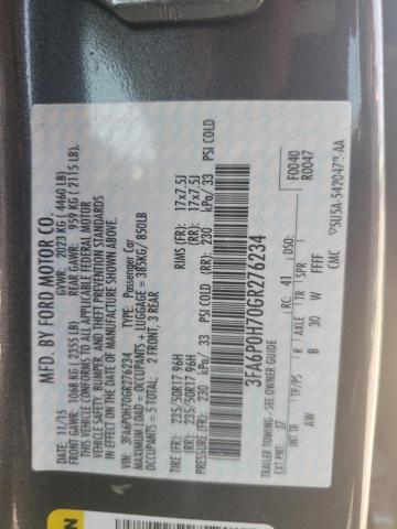 3FA6P0H70GR276234 Ford FUSION SE
