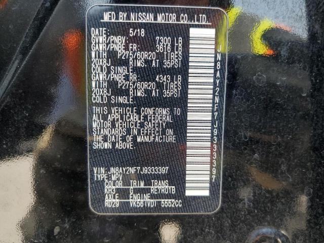 JN8AY2NF7J9333397 Nissan ARMADA PLA