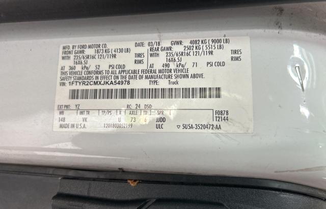 1FTYR2CMXJKA54978 Ford TRANSIT T-