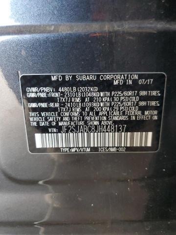 JF2SJABC8JH448137 Subaru FORESTER 2