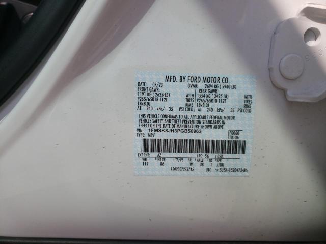 1FMSK8JH3PGB50963 Ford EXPLORER T