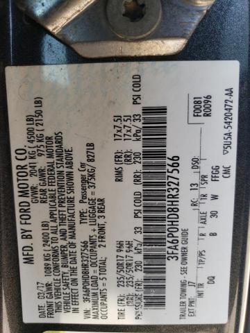 3FA6P0HD8HR327566 Ford FUSION SE