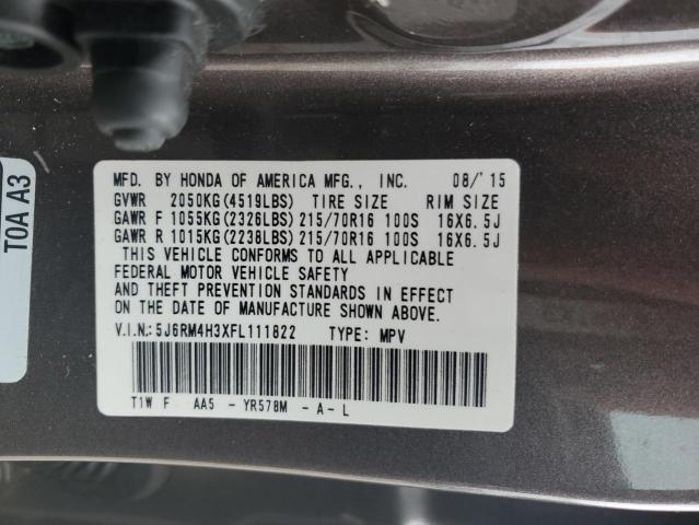 5J6RM4H3XFL111822 Honda CR-V LX