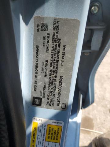 KL8CB6SA0GC635091 Chevrolet SPARK LS