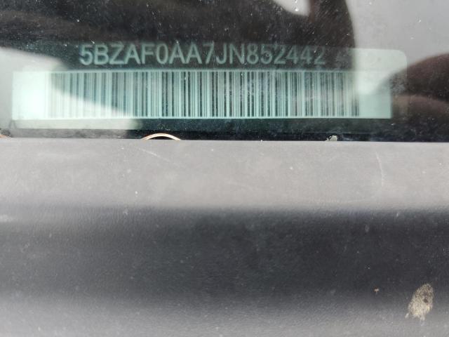 5BZAF0AA7JN852442 Nissan NV 3500 S