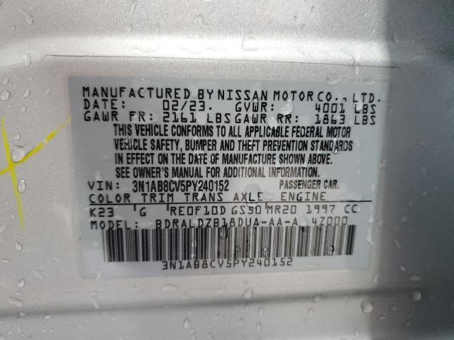 3N1AB8CV5PY240152 Nissan SENTRA SV