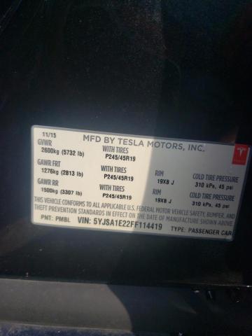 5YJSA1E22FF114419 Tesla MODEL S