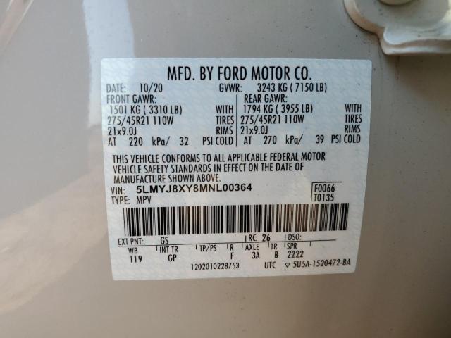 5LMYJ8XY8MNL00364 Lincoln Aviator Gr