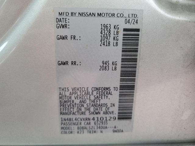 1N4BL4CVXRN410129 Nissan ALTIMA SR